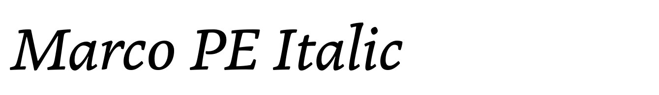 Marco PE Italic
